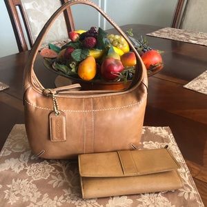 Coach Tan Purse and wallet